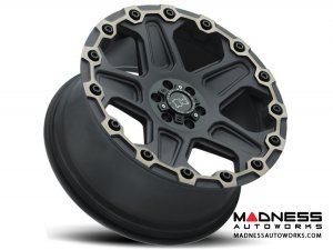 Jeep Custom Wheels (1) - Black Rhino - 20 x 9.5 - Cog - Matte Black w/ Machine Face & Dark Tint